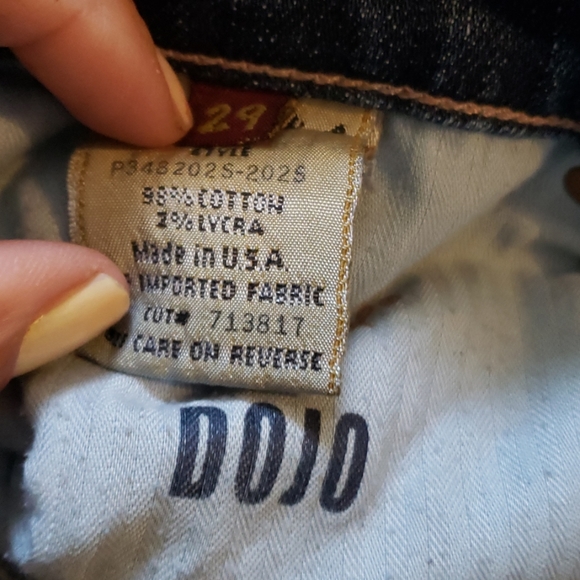 7 for all mankind crop dojo whiskers ombre denim blue jeans size 29 - Picture 4 of 6